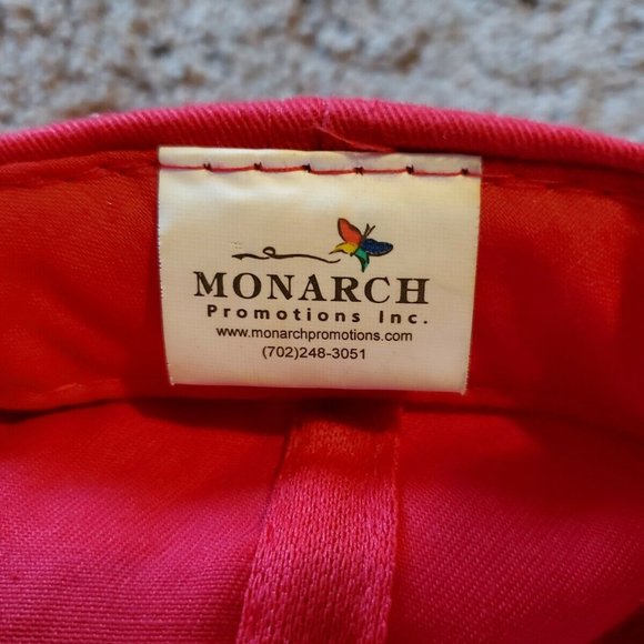 Terrible's Casino Hat Las Vegas Cap Adjustable Red Black Snapback Monarch - Picture 3 of 5